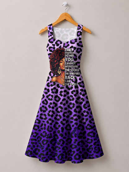 "Unstoppable" Amethyst Leopard Corset Dress