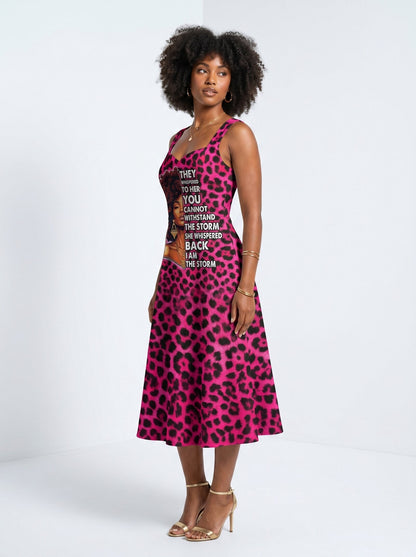 "Unstoppable" Pink Leopard Corset Dress
