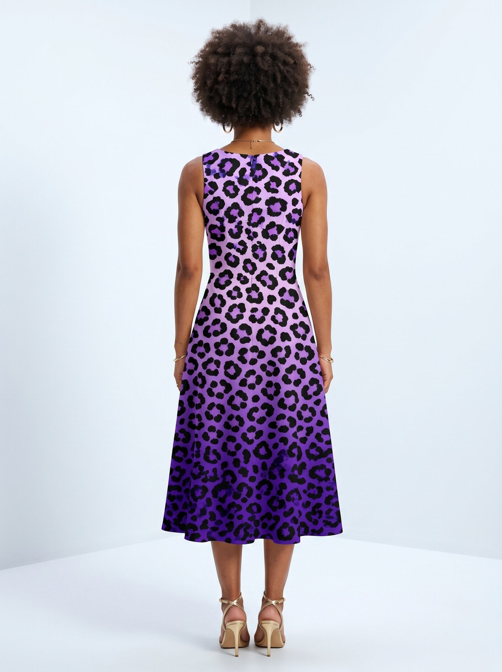 "Unstoppable" Amethyst Leopard Corset Dress