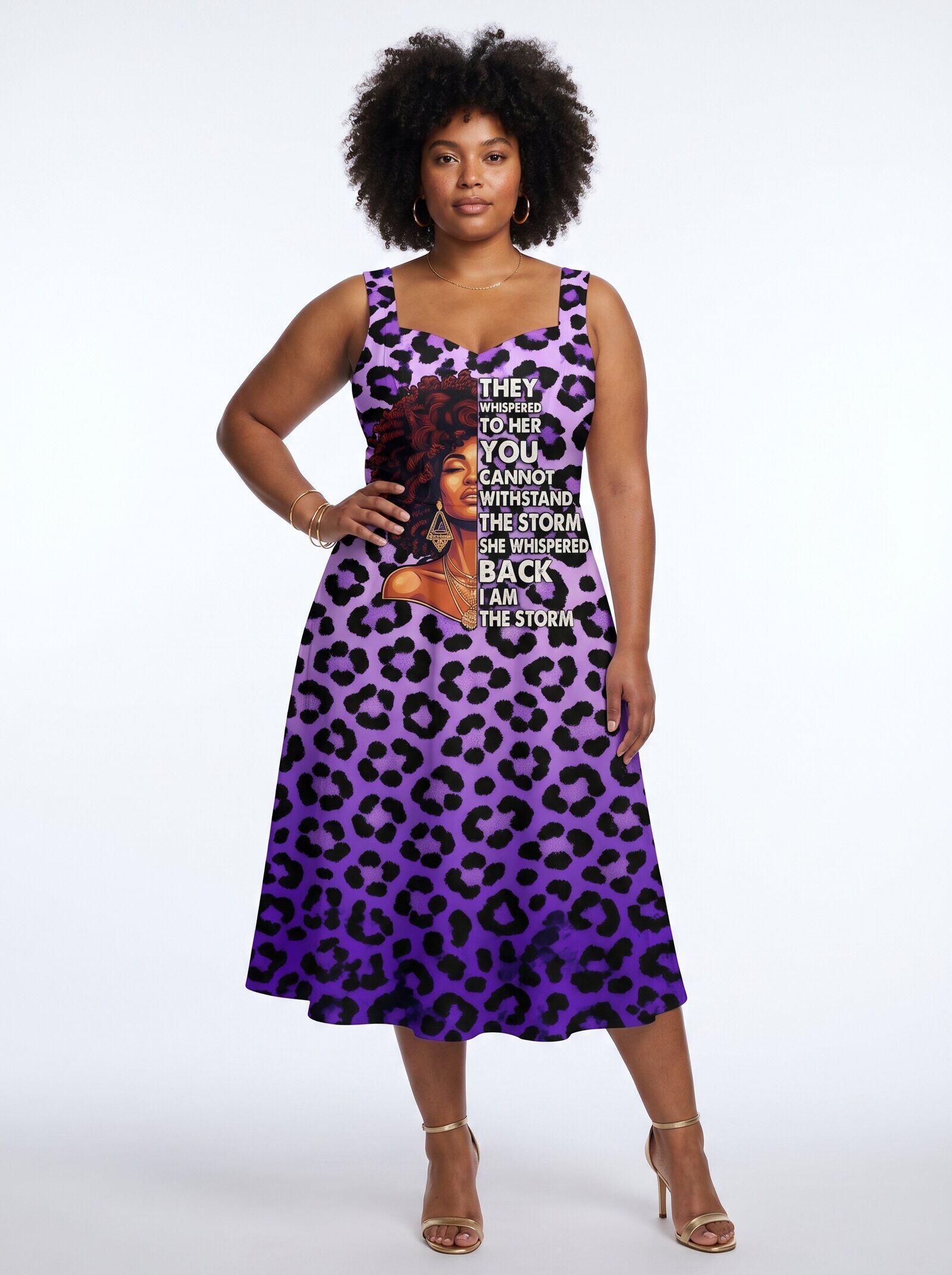 "Unstoppable" Amethyst Leopard Corset Dress